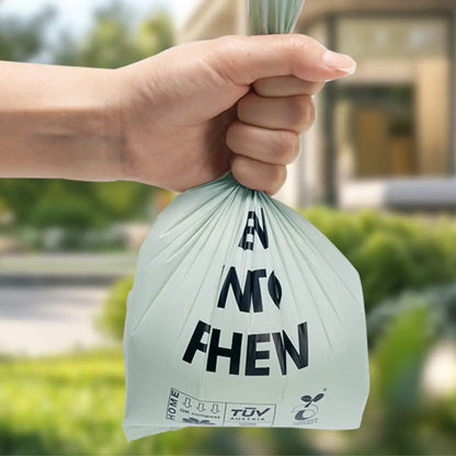 100% Compostable Poop Bags with Handles | 4 Rolls