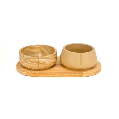 Long Ears Feeder Bowl - Camel Brown