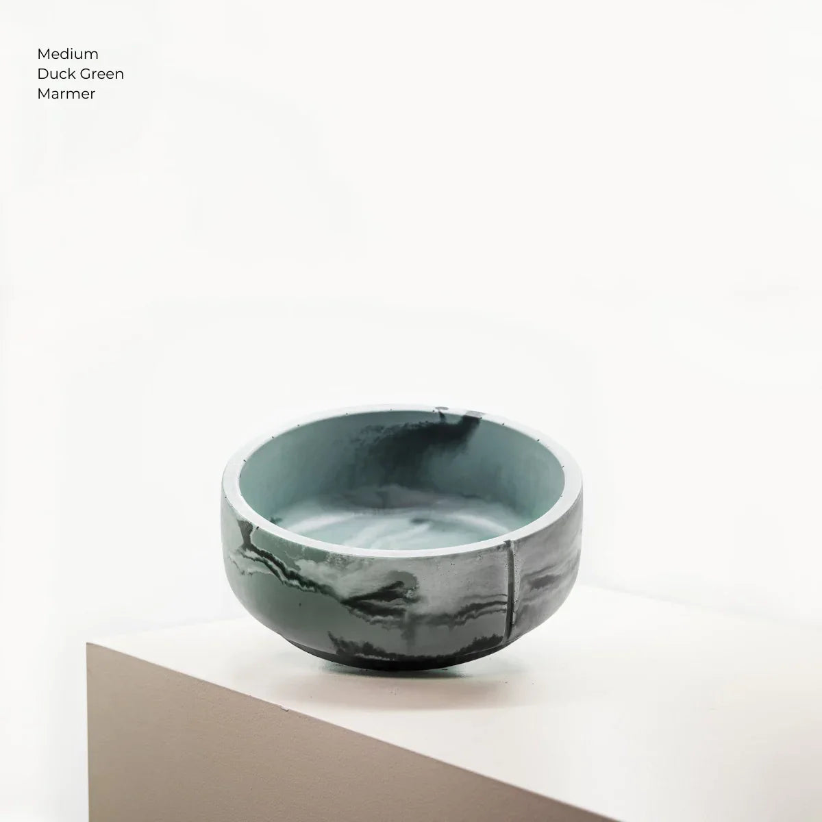 Classic Feeder Bowl - Duck Green Marble