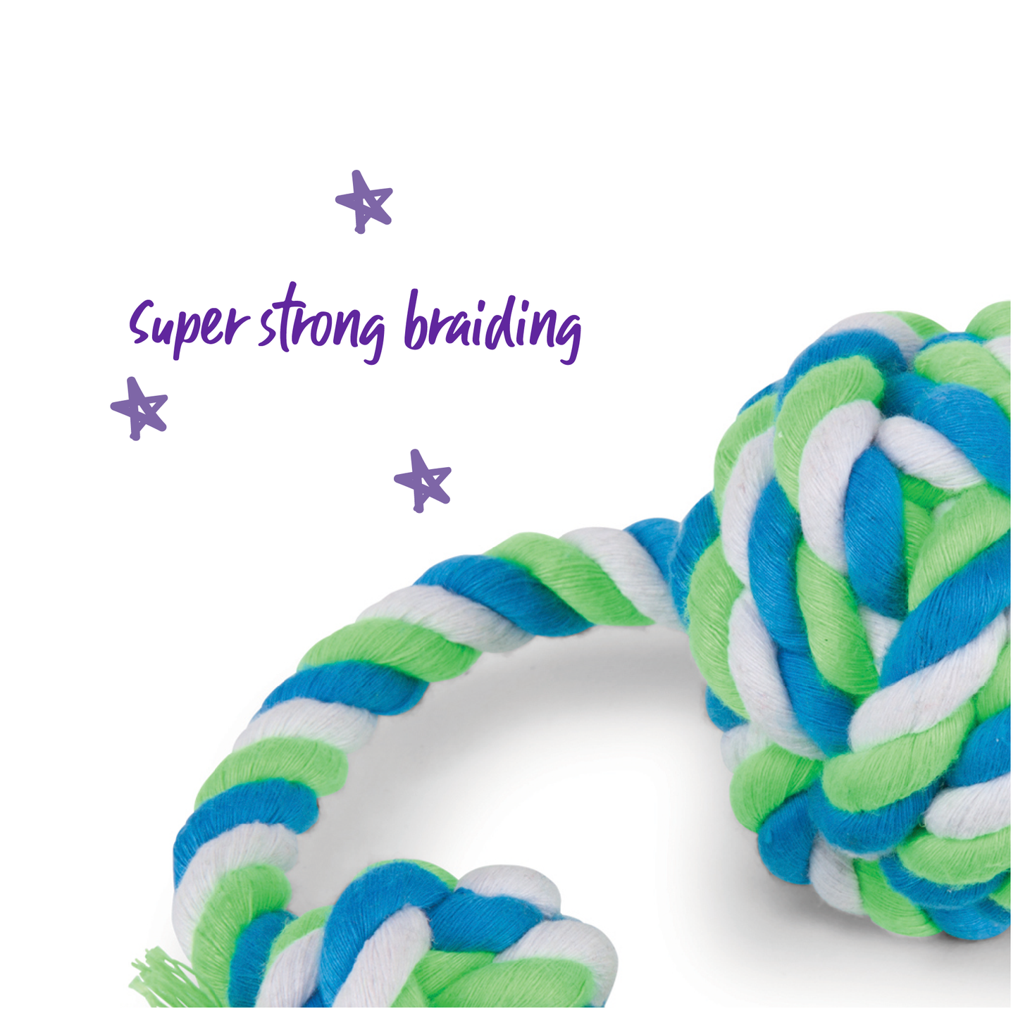 Twisted Rope Sling Knot Ball Dog Toy