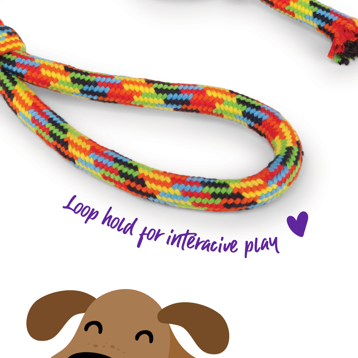 Braided Rope Sling Tennis Ball Dog Toy