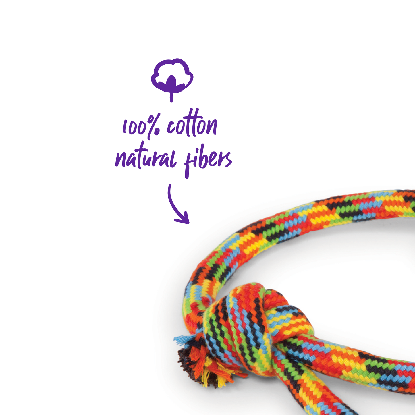 Braided Rope Sling Tennis Ball Dog Toy