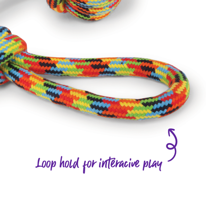 Braided Rope With Sling & Knot Ball DogToy
