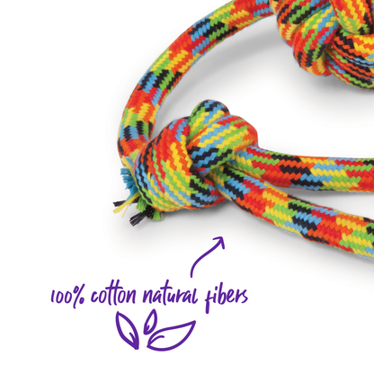 Braided Rope With Sling & Knot Ball DogToy
