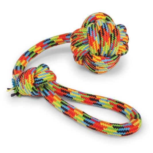 Braided Rope With Sling & Knot Ball DogToy