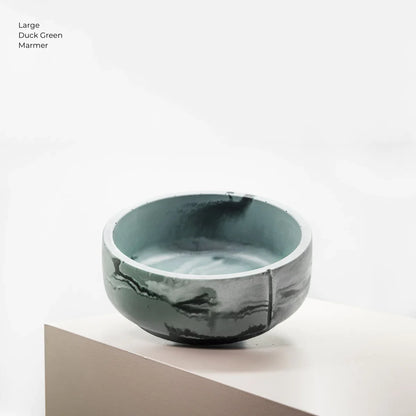 Classic Feeder Bowl - Duck Green Marble