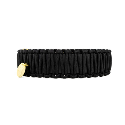 Black Biothane Paracord Collar