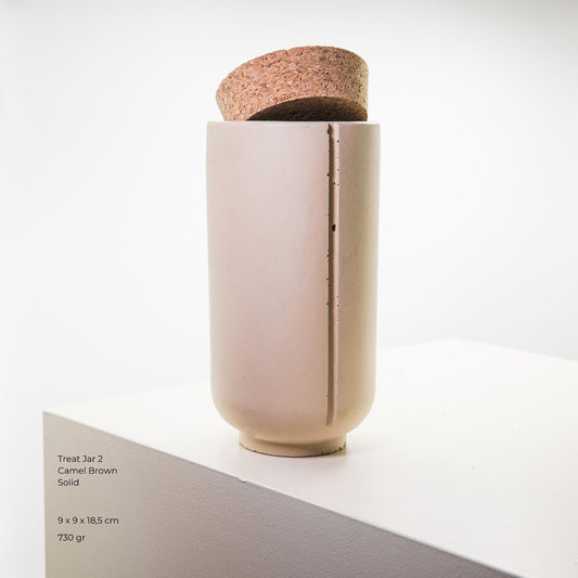 Medium Treat Jar - Camel Brown