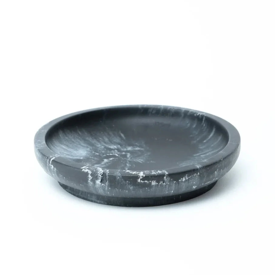 Classic Feeder Cat Bowl - Black Panther Marble