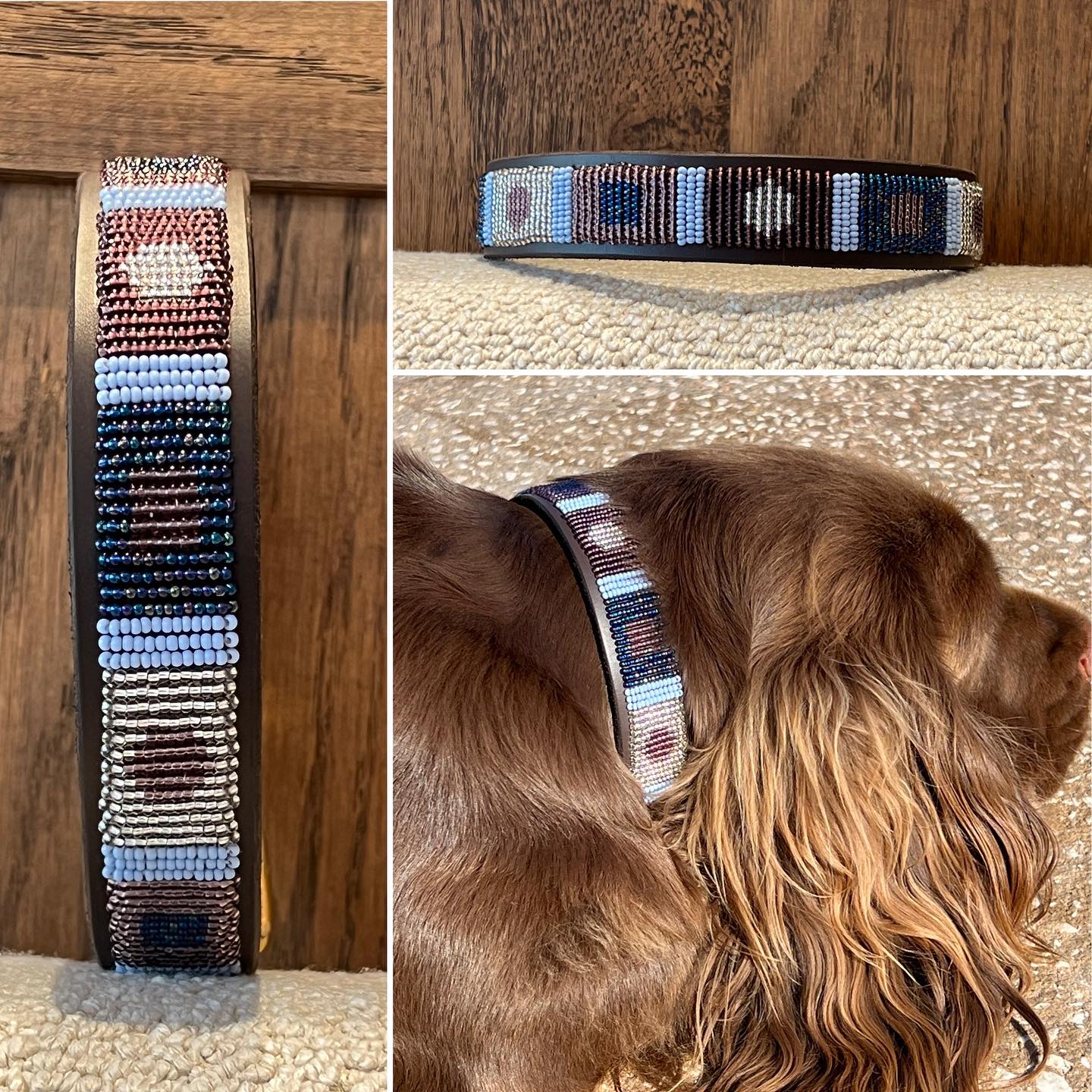 Beaded Dog Collar - Skye