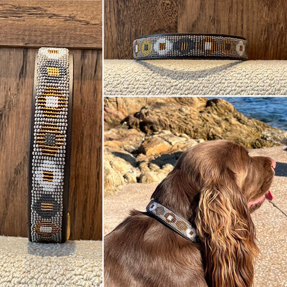 Beaded Dog Collar - Ginger