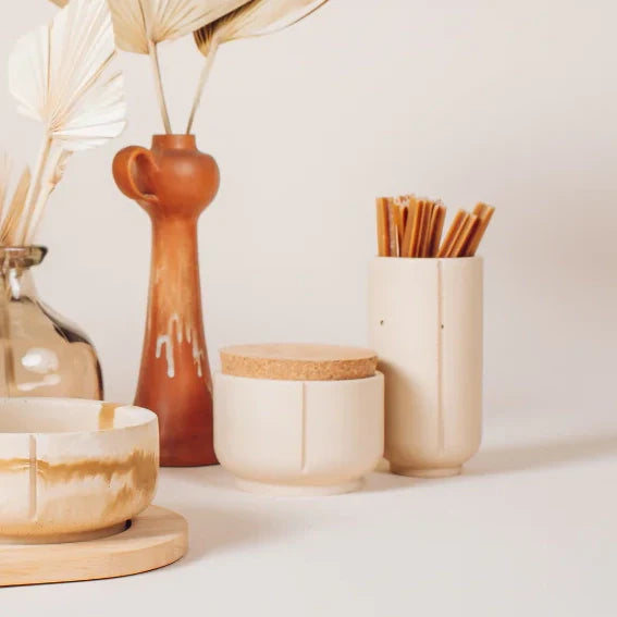 Medium Treat Jar - Camel Brown