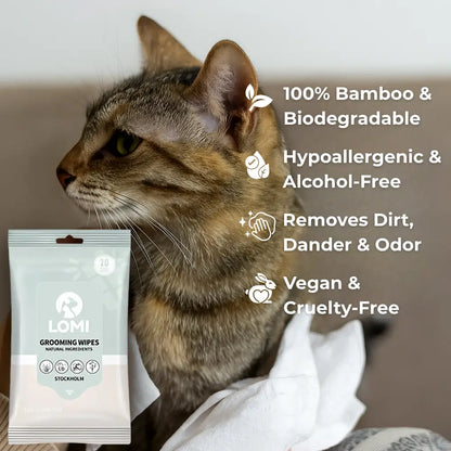 Bamboo Grooming Wipes | Travel Size (20 wipes)