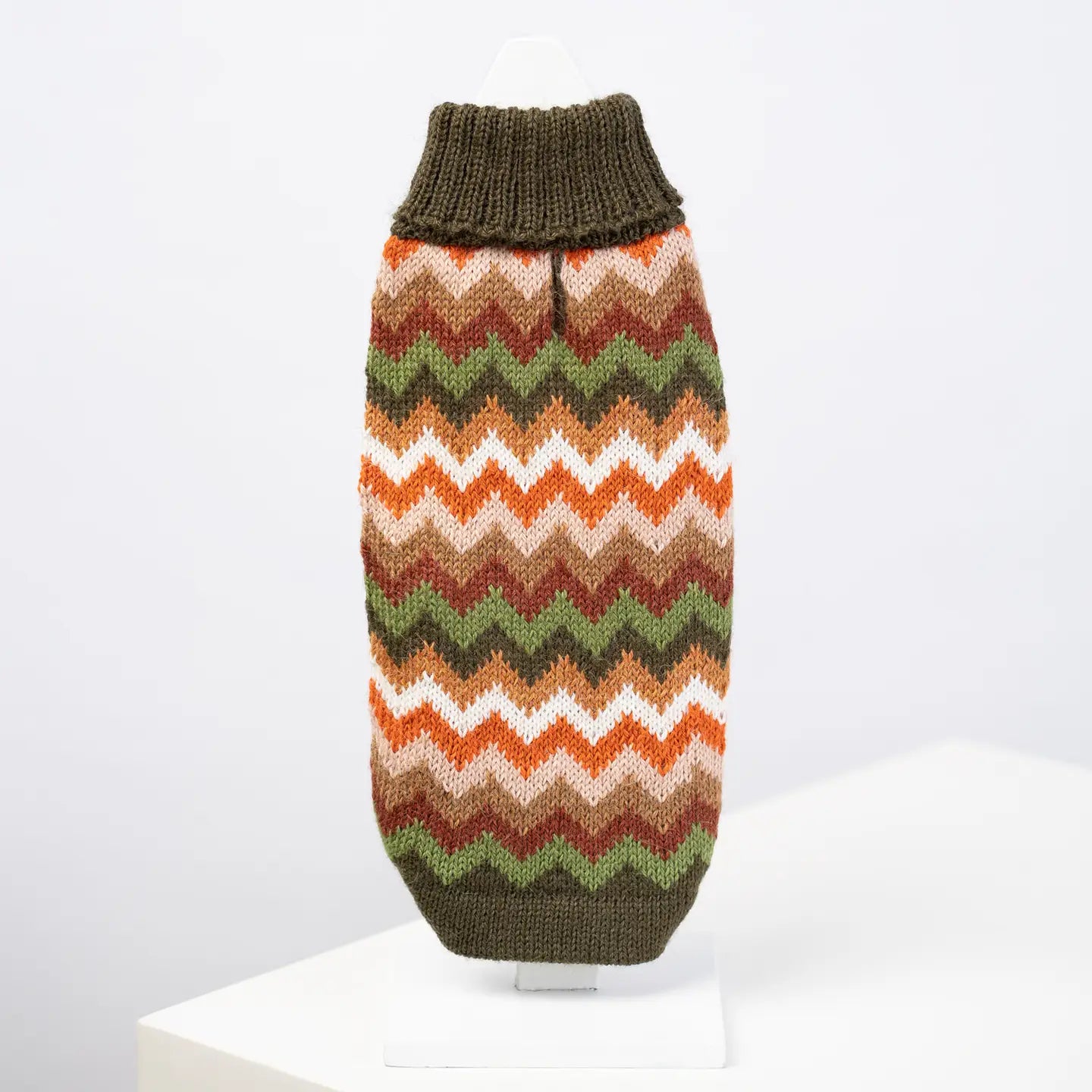 Forest Chevron Knit Alpaca Sweater