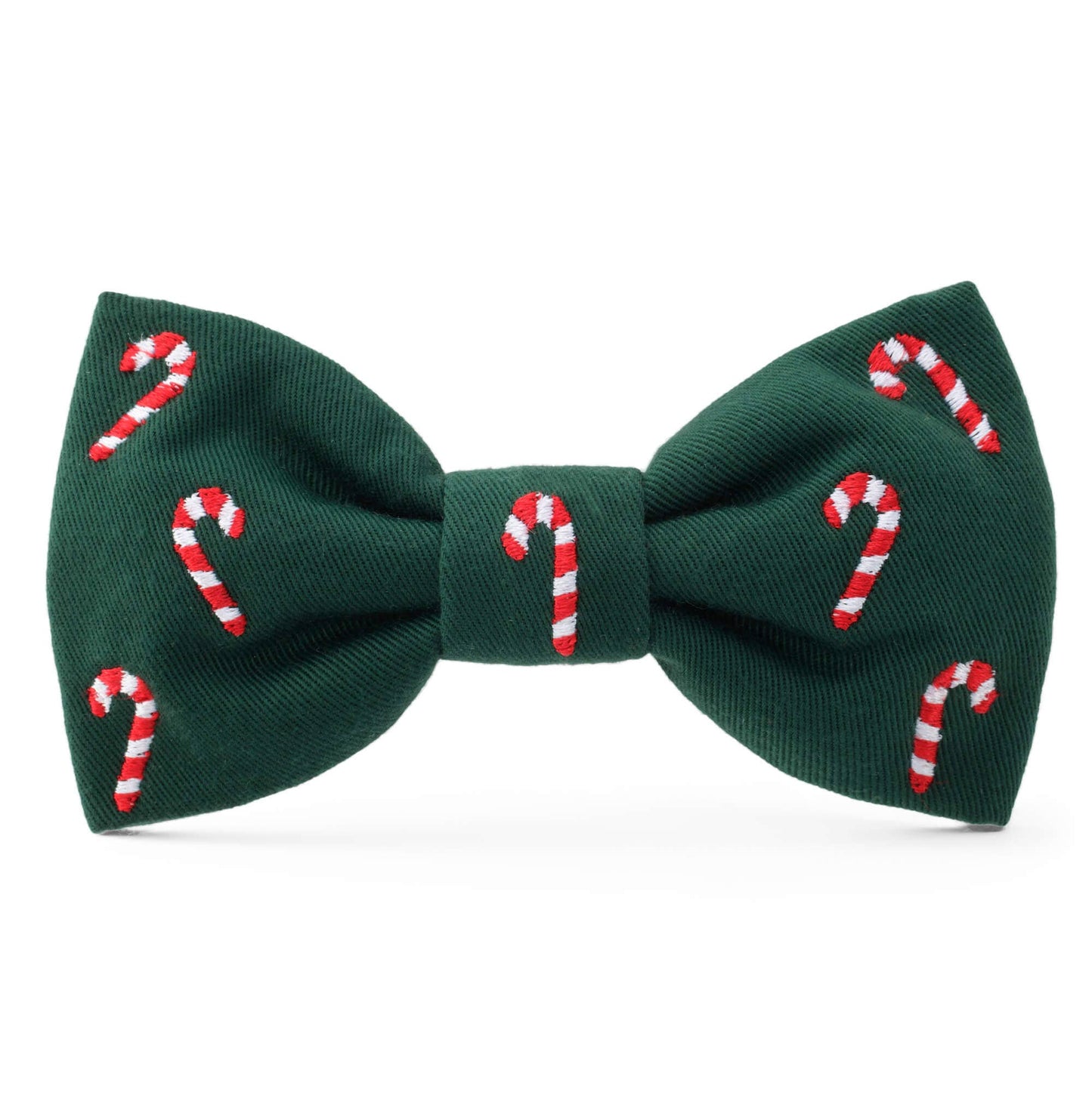 Candy Canes Embroidered Bow Tie Collar 1