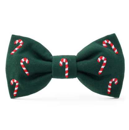 Candy Canes Embroidered Bow Tie Collar 1