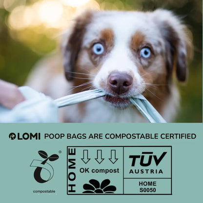 100% Compostable Poop Bags with Handles | 4 Rolls