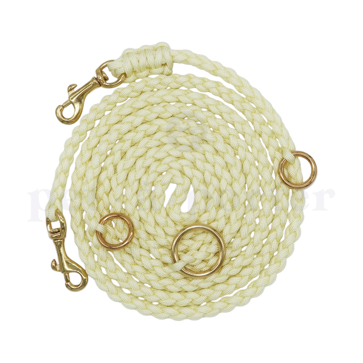 Adjustable Paracord Leash - Butter Yellow