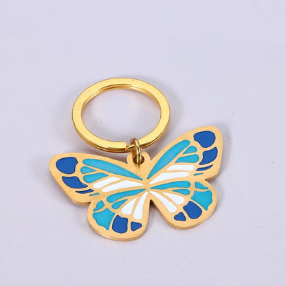 Butterfly Dog Tag - Blue