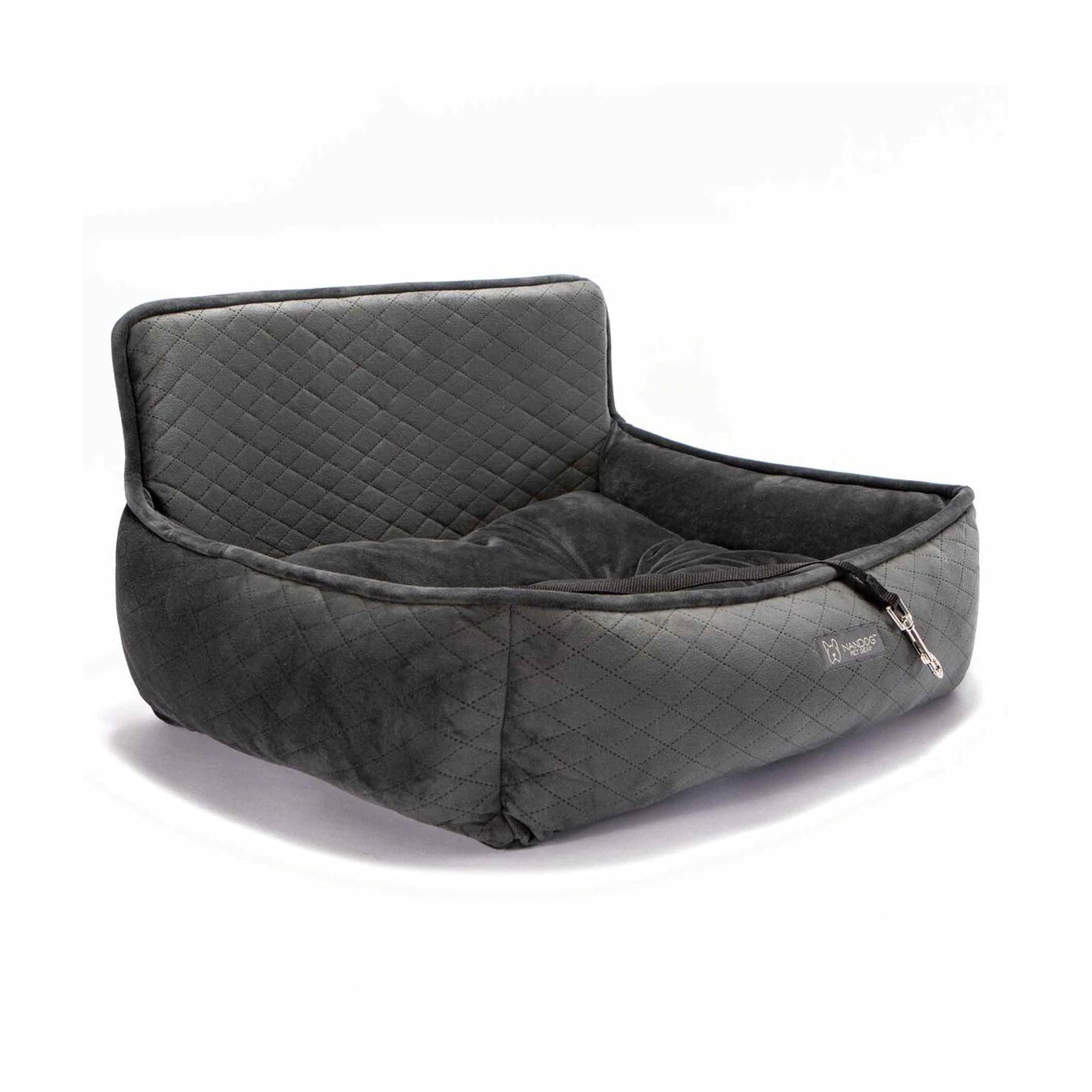 Quilted Car Seat - Dark Grey