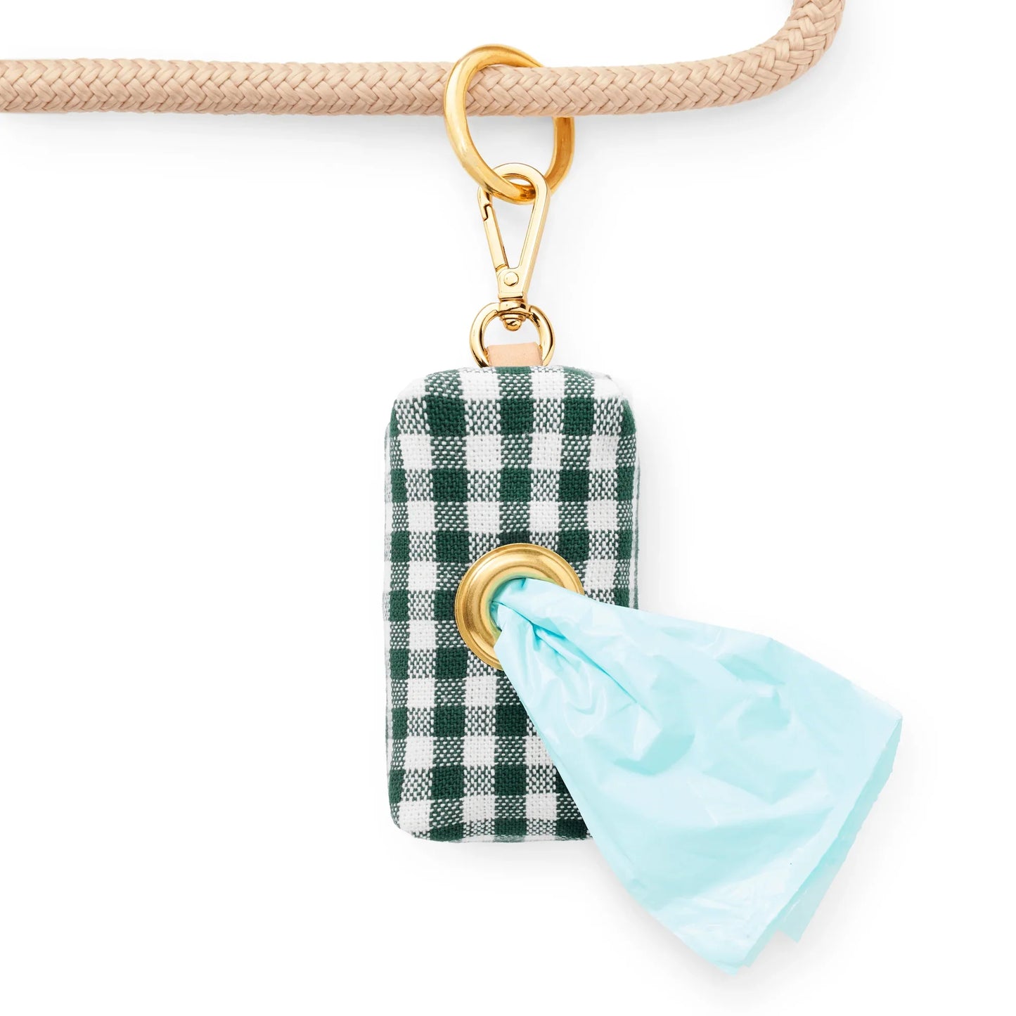 Evergreen Gingham Waste Bag Dispenser