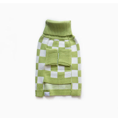 Checkerboard Sweater - Green