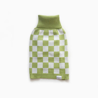 Checkerboard Sweater - Green