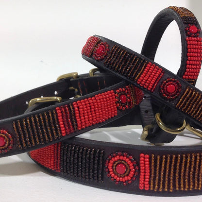 Beaded Dog Collar - Vanille