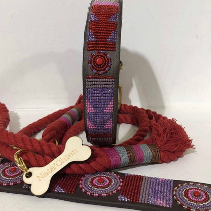 Beaded Dog Collar - Lily