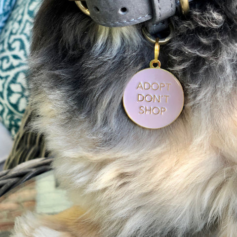 Adopt Don't Shop Dog Tag - Pink