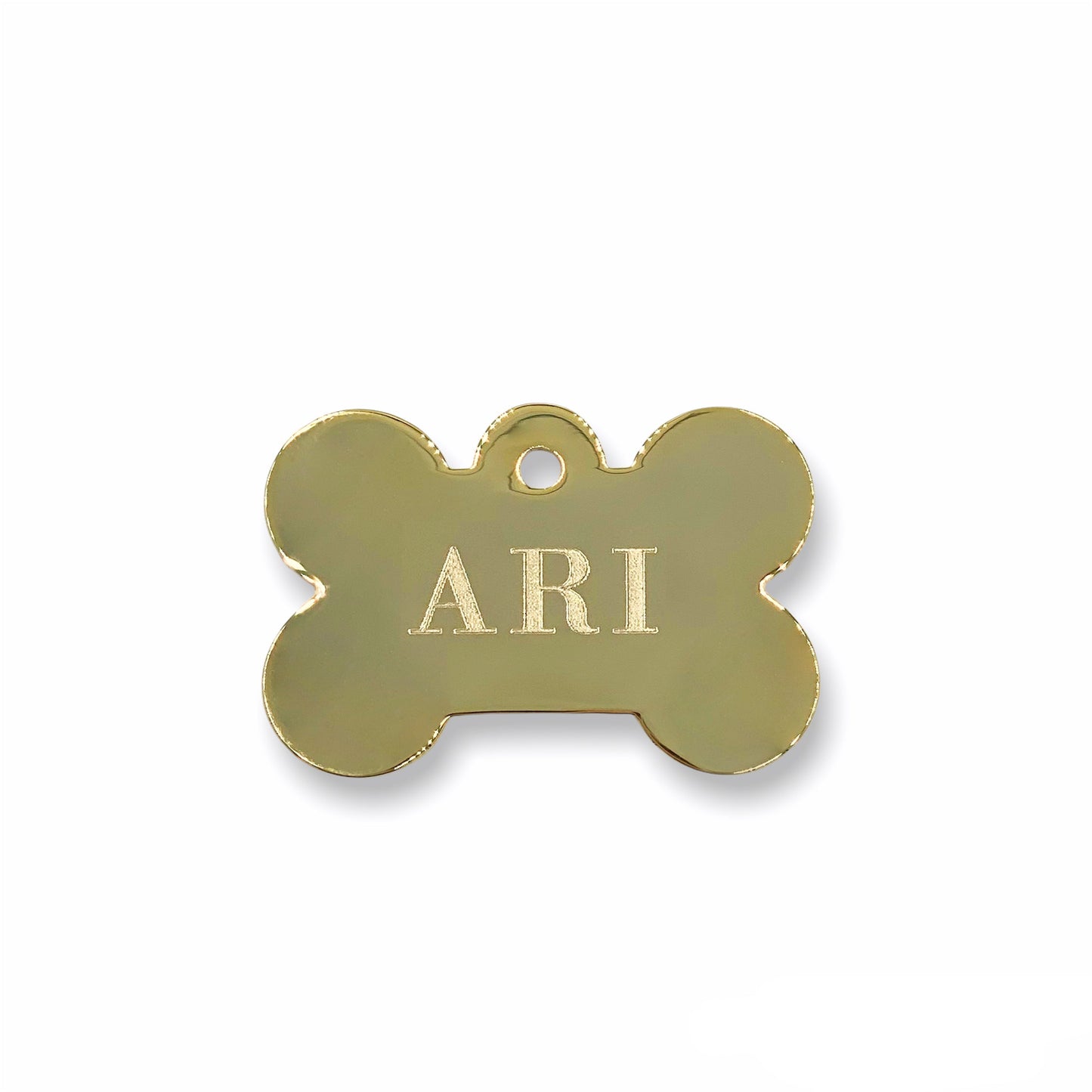 Bone Shaped Prestige Dog Tag - Gold