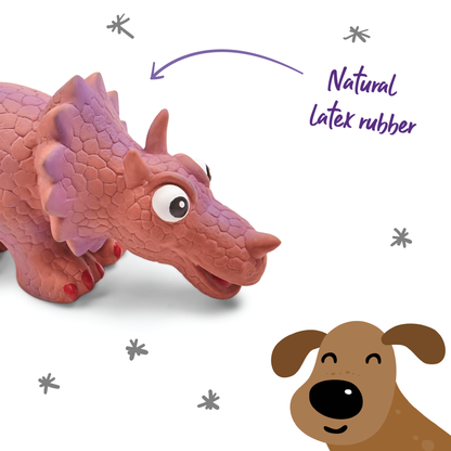 Tricky Triceratops Squeaky Dog Toy