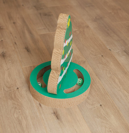 Cat Christmas Tree - Cardboard Scratcher & Ball Game