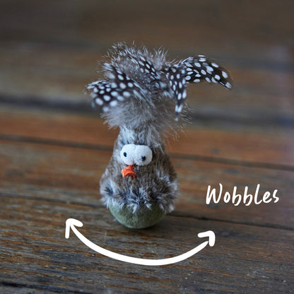 Eco-Friendly Wobble Bird cat toy with recycled materials