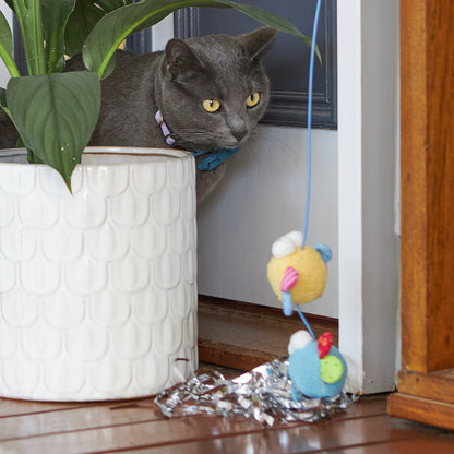 Butterfly High Chase & Play Wand with catnip