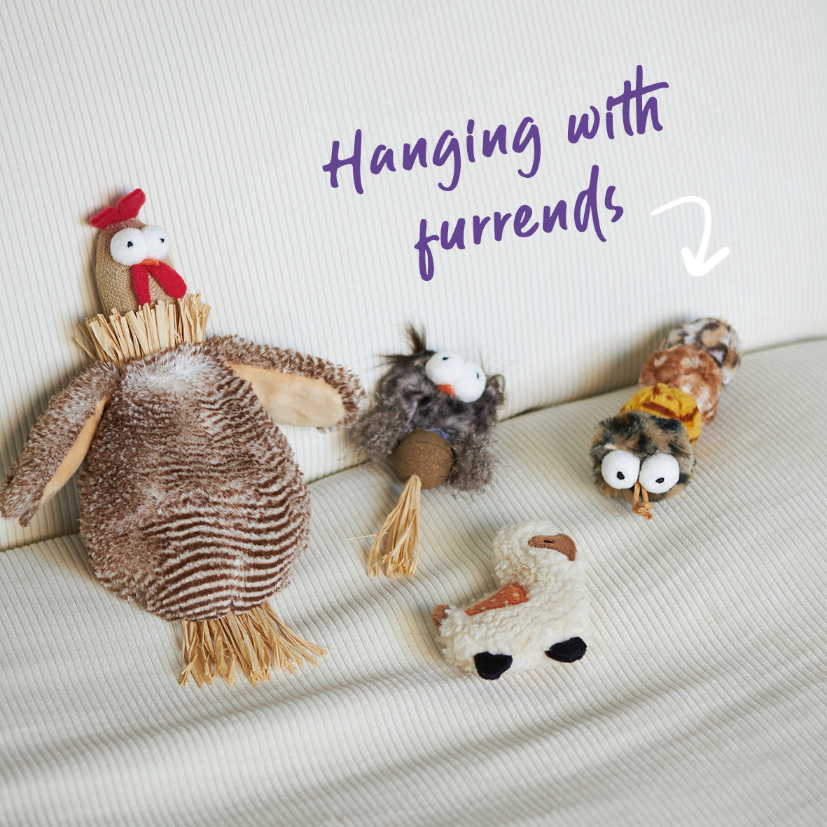 Velcro Worm with catnip and velcro balls