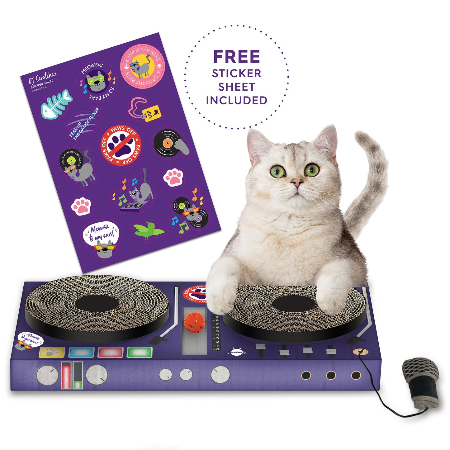 DJ Scratchez Cardboard Cat Scratcher