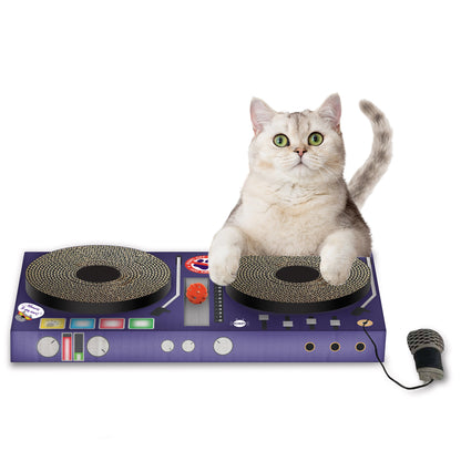 DJ Scratchez Cardboard Cat Scratcher
