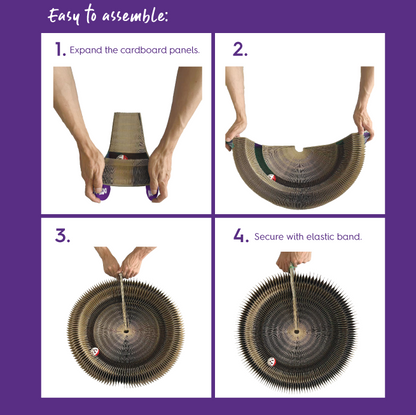 Kitty Accordion Cardboard Bed With Ball