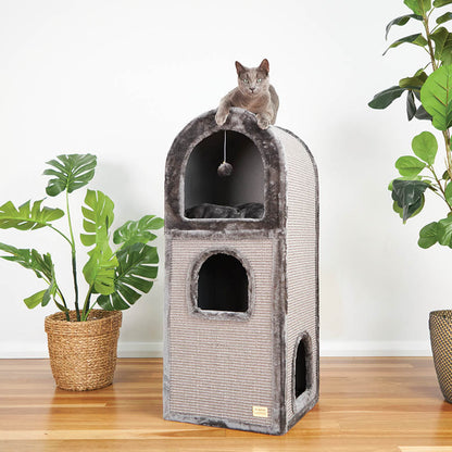 3 Chambers Cat Den - Charcoal