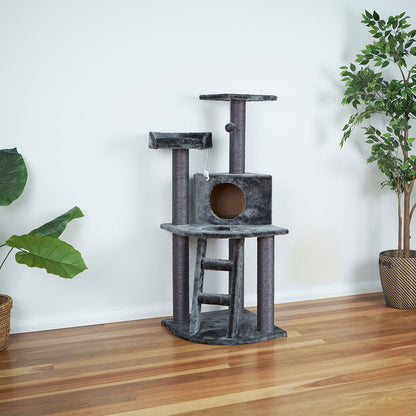 Corner 3 Level Cat Playground - Charcoal