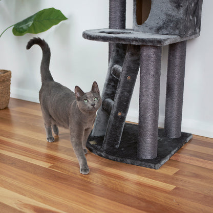 Corner 3 Level Cat Playground - Charcoal