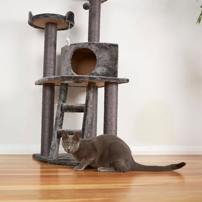 Corner 3 Level Cat Playground - Charcoal