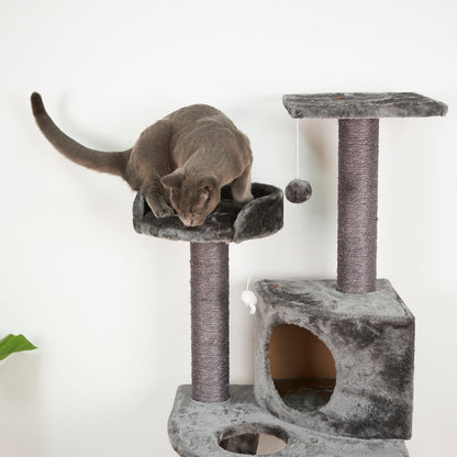 Corner 3 Level Cat Playground - Charcoal
