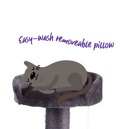 Corner 3 Level Cat Playground - Charcoal