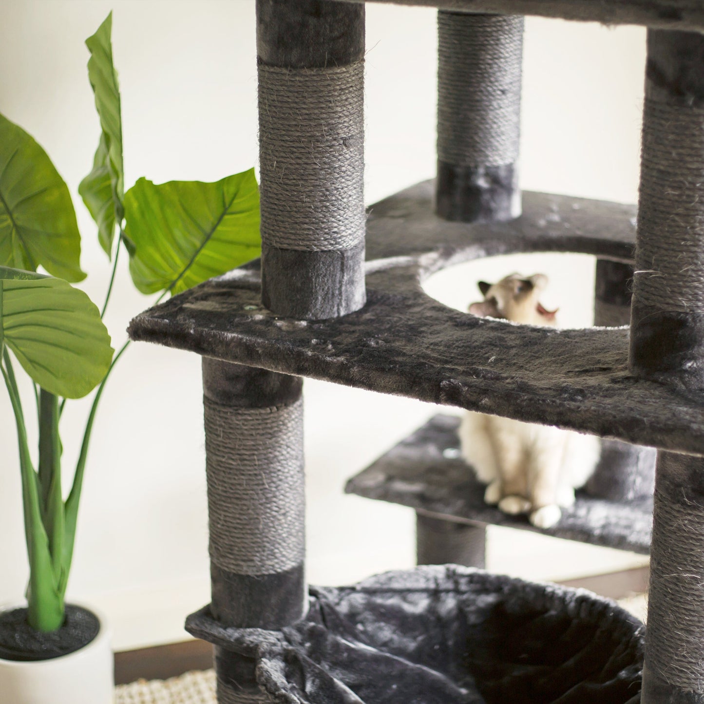 5 Level Cat Playground - Charcoal