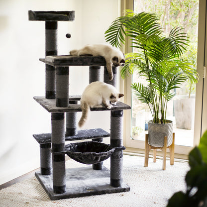 5 Level Cat Playground - Charcoal