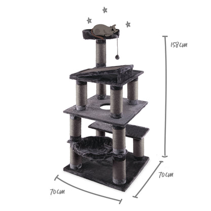 5 Level Cat Playground - Charcoal