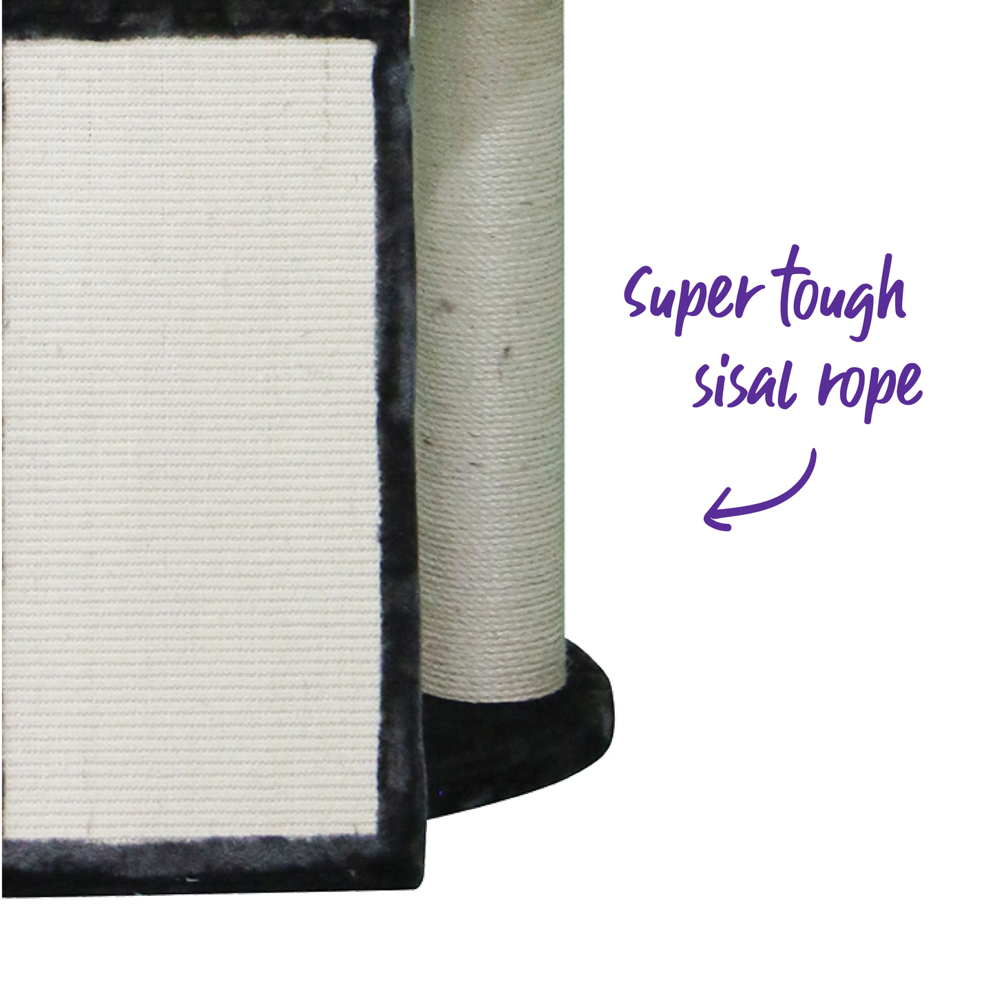 Kitty Scratch & Sleep Post - Cream & Charcoal