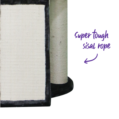 Kitty Scratch & Sleep Post - Cream & Charcoal